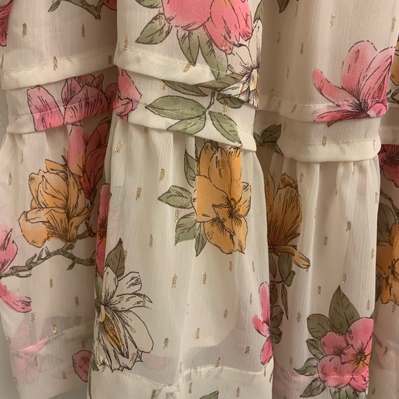 Anthropologie The Somerset by Maeve Mini Dress Long Sleeve XL Floral Dress Boho - Picture 7 of 14